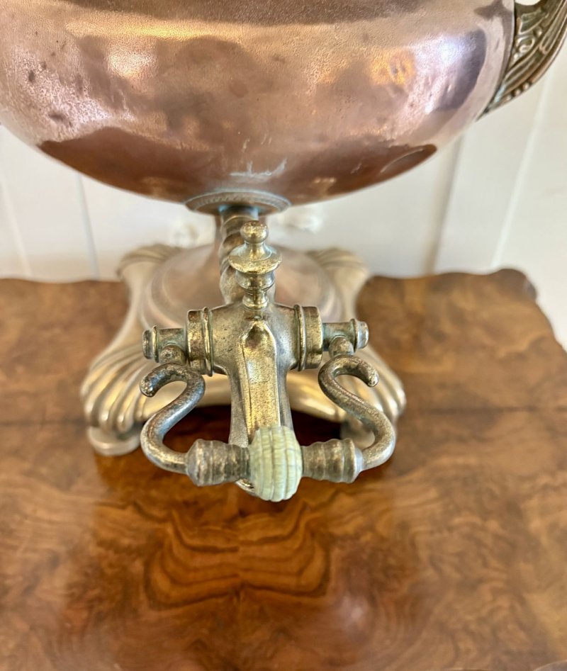 Antique George III Quality Ornate Copper Samovar/Tea Urn - Image 4